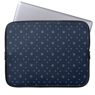 Navy Golden Zinnia Sun Laptopschutzhülle