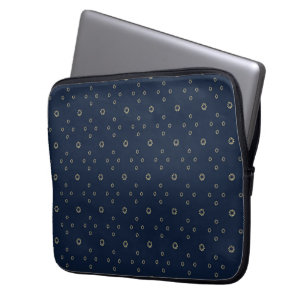 Navy Golden Zinnia Sun Laptopschutzhülle
