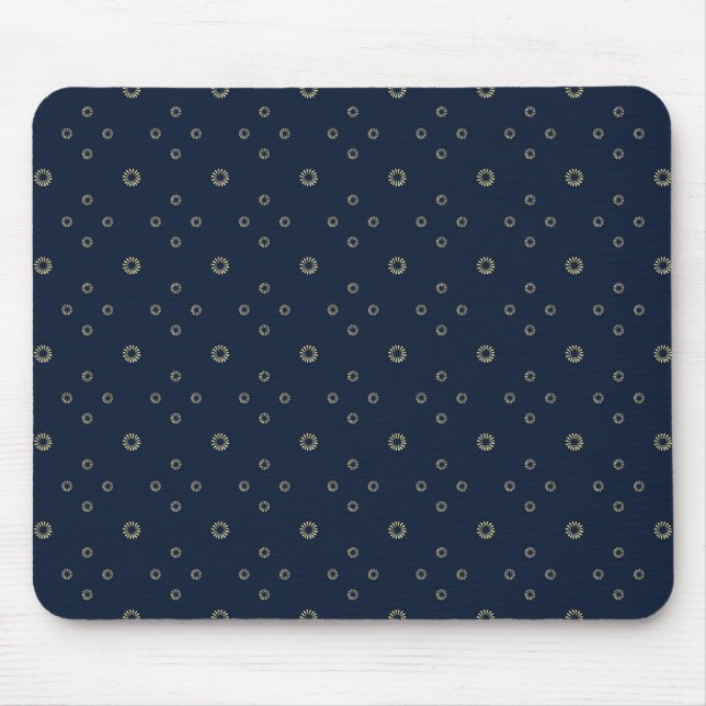 Navy | Golden Zinnia Sun Mousepad (Vorne)