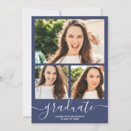 Navy Graduate Script 4 Fotos Abschluss Einladung