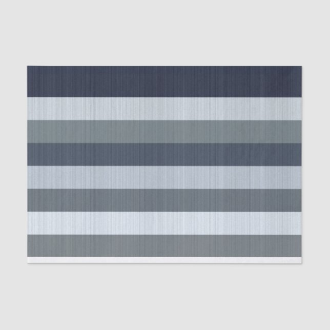 Navy Gray Stripes Throw Kissen  Seidenpapier (Vorderseite)