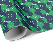 Navy & Green Buttons Gingham - Bastel- und Nähzimm