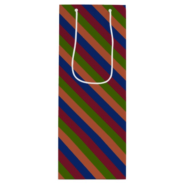 Navy Green Geschenktüte Für Weinflaschen (Vorderseite)
