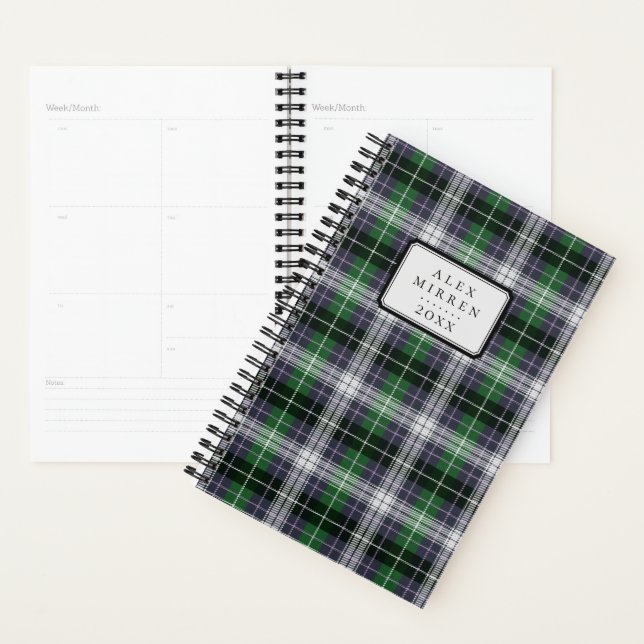 Navy & Green Tartan Muster Planer (Anzeige)