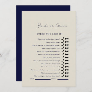 Navy Guess, die gesagt hat, es Duschspiel Einladung