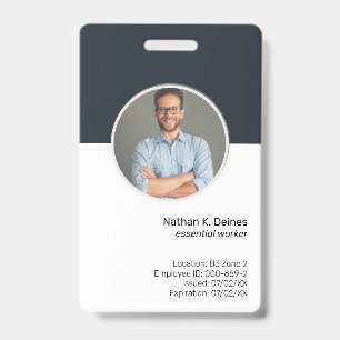 Navy-ID Mitarbeiter Foto ID Company Security Ausweis