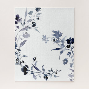 Navy-Indigo-Blume Puzzle