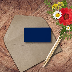 Navy Indigo Solid Color   Klassisch und elegant Adressaufkleber