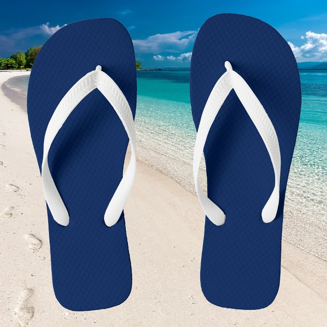 Navy Indigo Solid Color | Klassisch und elegant Flip Flops (Von Creator hochgeladen)