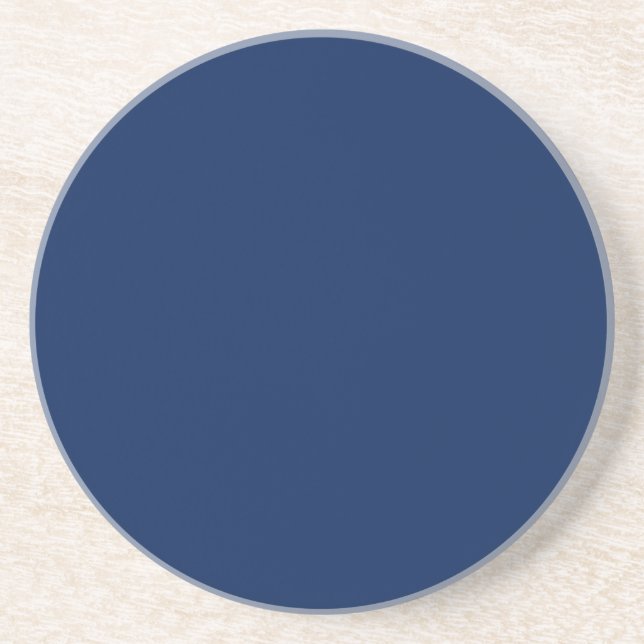 Navy Indigo Solid Color | Klassisch und elegant Getränkeuntersetzer (Vorne)