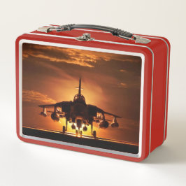 Navy Jet Sunset Metall Brotdose