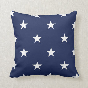 Navy Large Stars Pillow Kissen