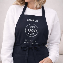 Navy Logo | Corporate Modern Minimalist Blue Schürze