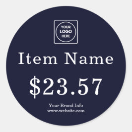 Navy Logo | Moderne, individuell gestaltete Preism Runder Aufkleber