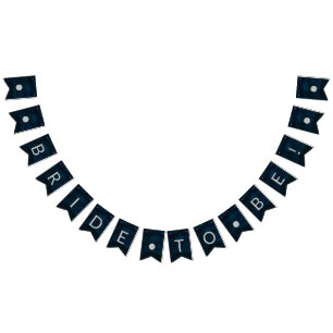 Navy Luster Dark Blue Bridge zu Brautparty Wimpelkette
