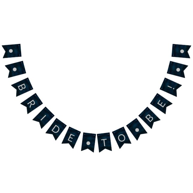 Navy Luster Dark Blue Bridge zu Brautparty Wimpelkette (Alle)