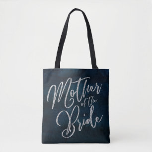 Navy Luster Dark Blue Monogram Mutter der Bride