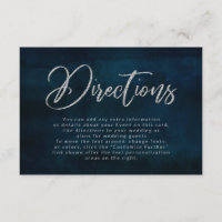 Navy Luster Dark Blue Silver Wedding Richtungen