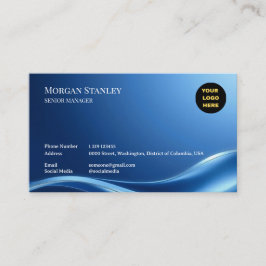 Navy Luxury Business Card Design Visitenkarte