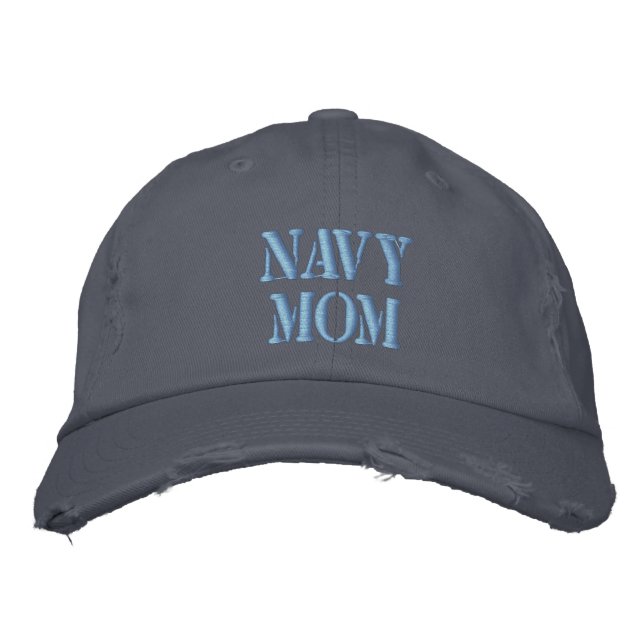 NAVY-MAMA bestickter Hut (Vorderseite)