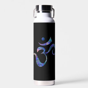 Navy Marmoriert Om Trinkflasche