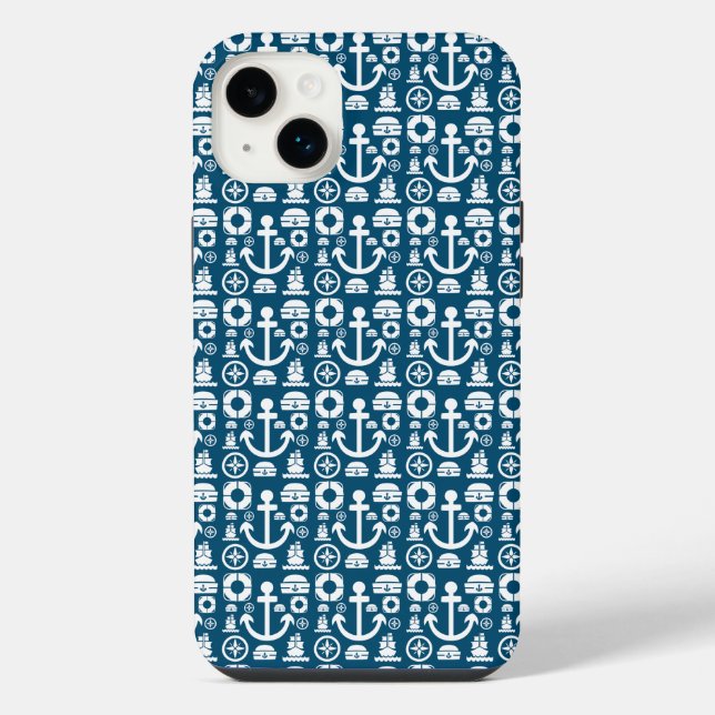 Navy-Matrose Element Meer Muster Case-Mate iPhone  Hülle (Rückseite)