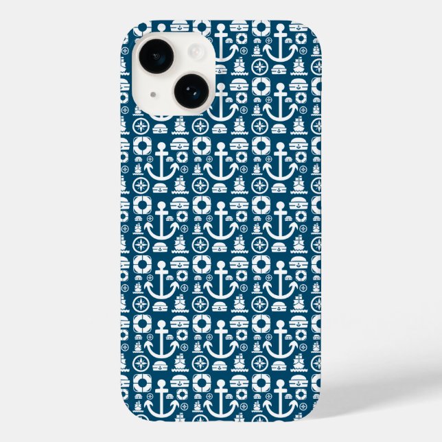 Navy-Matrose Element Meer Muster Case-Mate iPhone  Hülle (Rückseite)