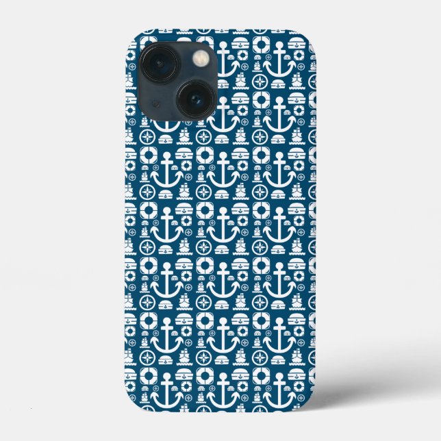 Navy-Matrose Element Meer Muster Case-Mate iPhone  Hülle (Rückseite)