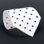 Navy Mini Polka Dot Pattern auf White Neck Tie Krawatte<br><div class="desc">Stilvolle marineblaue Mini-Polka-Punkte bilden ein klassisches geometrisches Muster auf weißem Hintergrund. Klicken Sie auf den Link "Rocklawn Arts",  um das Design auf anderen Artikeln zu sehen. Digitales Bild. Copyright ©Claire E. Skinner. Alle Rechte vorbehalten.</div>