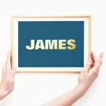 NAVY Modern Bold | EDITABLE TEXT GOLD Foliendrucke<br><div class="desc">Modern Bold | EDITABLE TEXT GOLD Foil Prints</div>