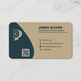 Navy Moderner Leiter der Verwaltung Visitenkarte