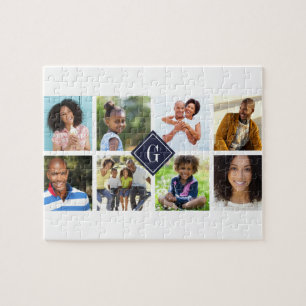 Navy Monogram Fotolage Puzzle