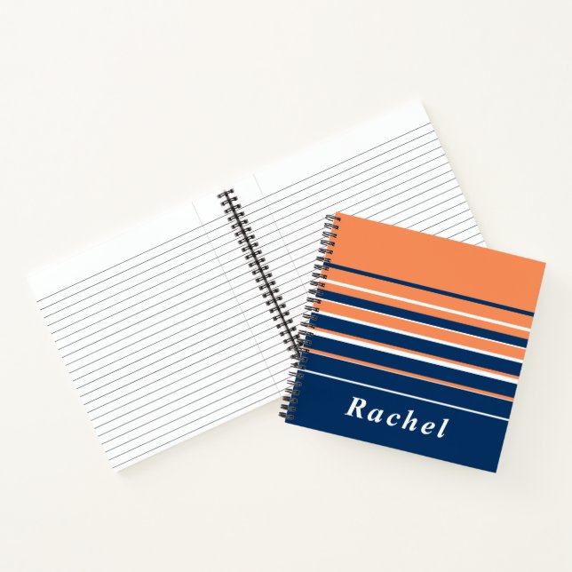 Navy Monogrammiert Notizbuch (Innenseite)