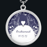 Navy Musical Wedding Bridesmaid Necklace Versilberte Kette<br><div class="desc">Keepake Necklaces Wählen Sie entweder Silver Plated Gold Finish oder Sterling Silver Unique Personalisiert Custom !st Christmas Gift Wedding Party Necklaces - um die Hintergrundfarbe zu ändern - klicken Sie auf Anpassen - wählen Sie das letzte Tool aus dem Drop-Down-Menü und wählen Sie aus einer der angezeigten Farben oder geben...</div>