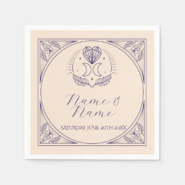 Navy Napkins Hochzeiten Namen Tarot Karten Sterne Serviette