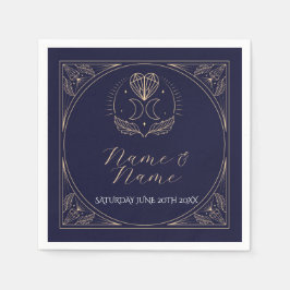 Navy Napkins Hochzeiten Namen Tarot Karten Sterne Serviette