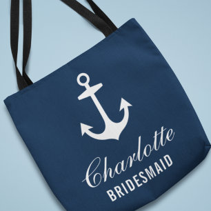 Navy Nautical Anchor Custom Wedding Bridesmaid