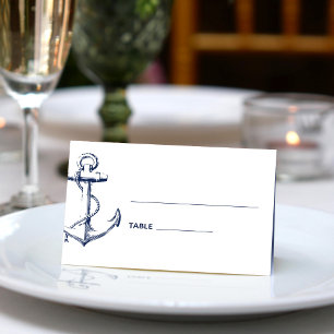 Navy Nautical Anchor Platzkarte