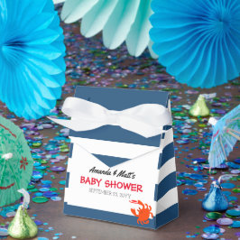 Navy Nautical Crab Babydusche Geschenkschachtel