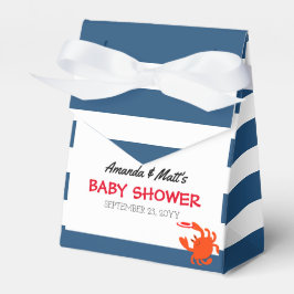 Navy Nautical Crab Babydusche Geschenkschachtel