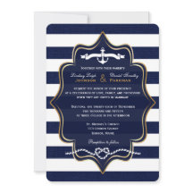 Navy Nautical, IMITATS Burlap Stripes Wedding 2