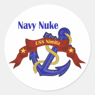 Navy Nuke ~ USS Nimitz Runder Aufkleber