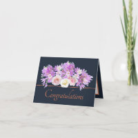 Navy Orange Bouquet Rose & Crocus Herzlichen Glück