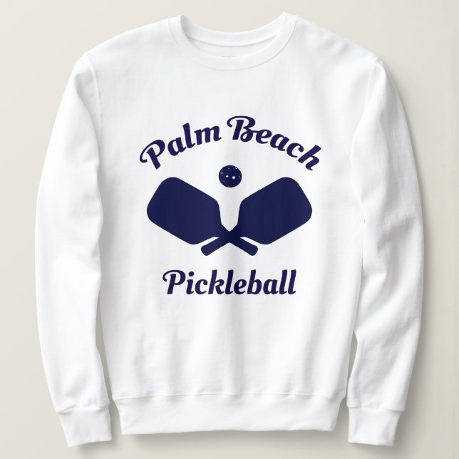 Navy Palm Beach Pickleball Sweatshirt (Design vorne)