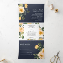 NAVY PEACH PEONY FLORAL WATERCOLOR WEDD