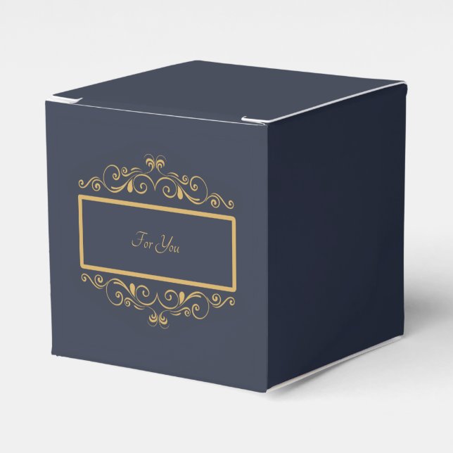 Navy Personalisiert Favor Box Geschenkschachtel (Vorderseite)
