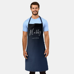 Navy-personalisiert-Hubby Schürze