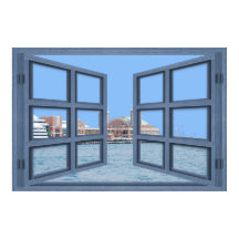 Navy Pier 6 Pane Open Window Poster