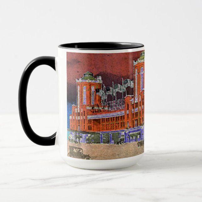 Navy Pier Chicago 1920's Watercolor Art Windy City Tasse (Links)