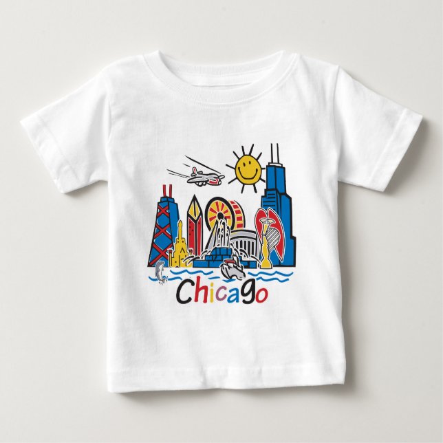 Navy Pier Chicago Baby T-shirt (Vorderseite)